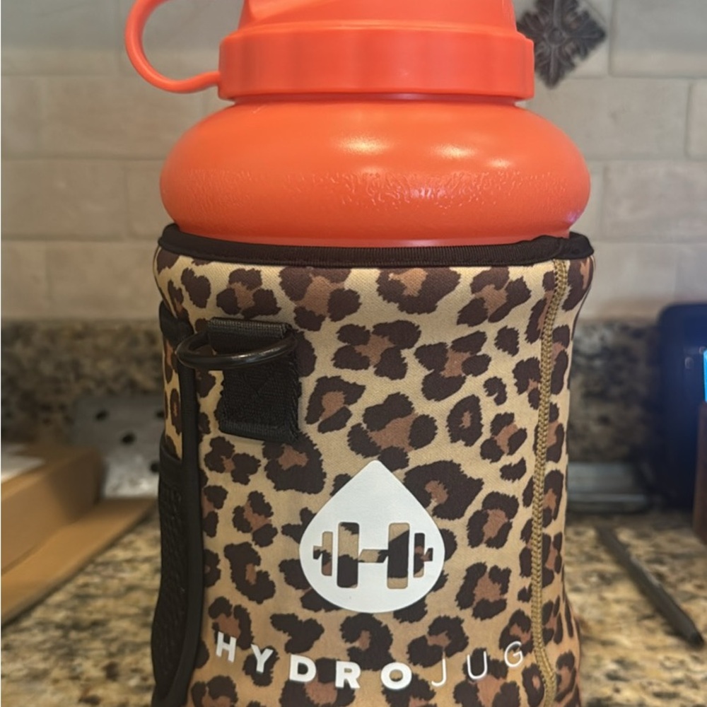 HydroJug with Leopard Print Sleeve